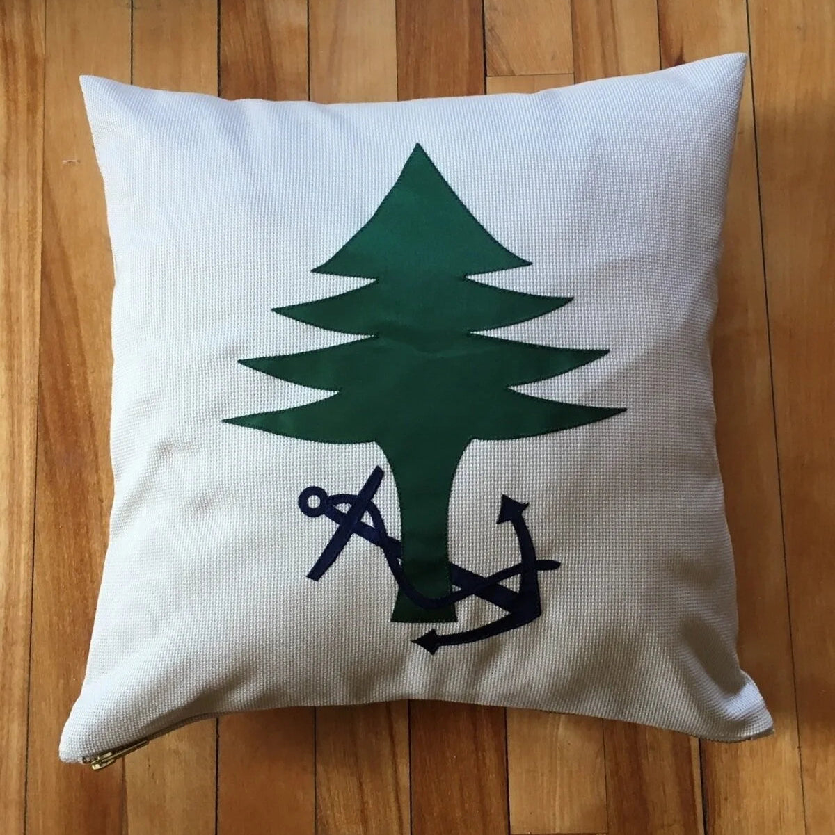 Maine Merchant and Marine Flag Throw Pillow