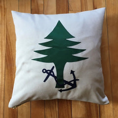 Maine Merchant and Marine Flag Throw Pillow