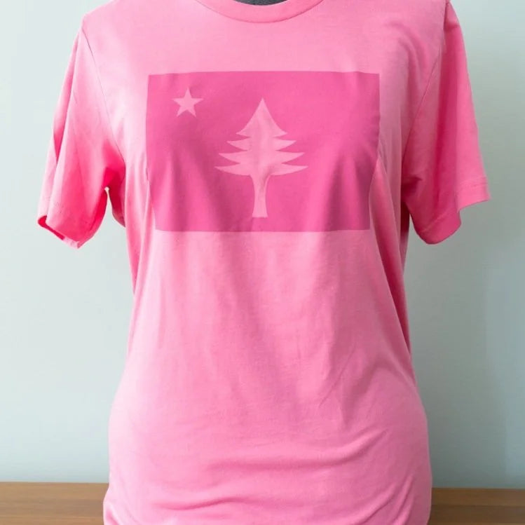 Original Maine Flag Pink T-Shirt